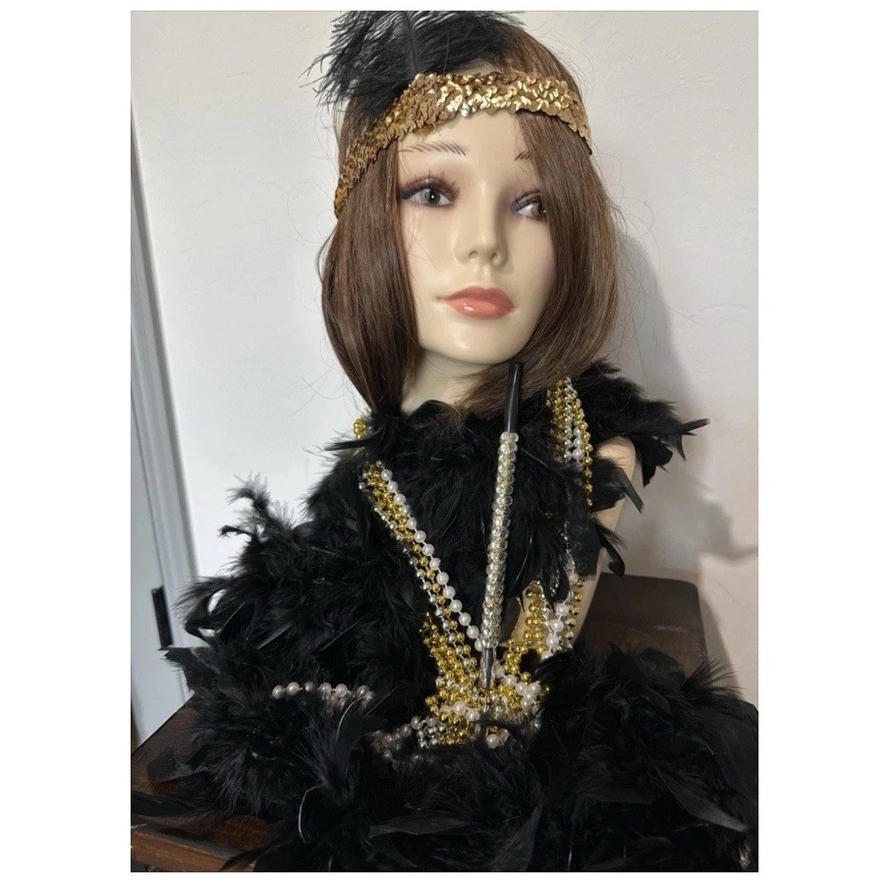 Vintage Gatsby Look Flapper Swing Fringe Cocktail Party Adult Small Dress Up